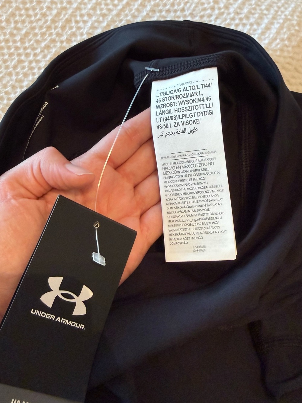 NWT Under Armour Black Leggings | High Rise | Performance | Size = Large Tall - Picture 4 of 8